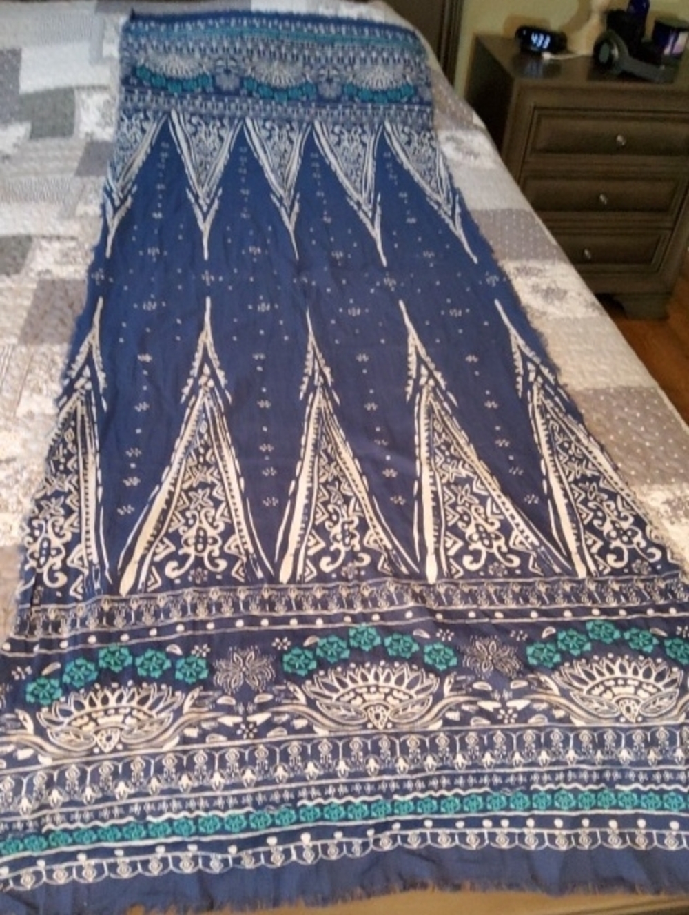 Hinge By Nordstrom Aztec Print Fringe Scarf
